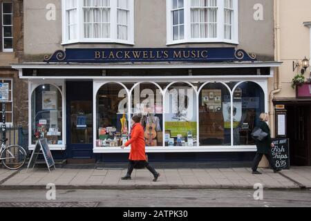 Blackwell's Music Shop à Oxford, au Royaume-Uni Banque D'Images