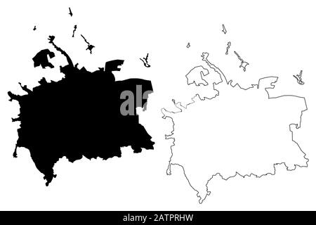 Cluj-Napoca City (République de Roumanie) illustration vectorielle de carte, esquisse de gribble City of Cluj Napoca map Illustration de Vecteur