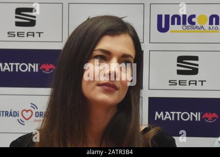 Ostrava, République Tchèque. 04 février 2020. L'athlète tchèque KRISTIINA MAKI s'exprime lors d'une conférence de presse sur la compétition annuelle de terrain et de piste intérieure du Gala intérieur tchèque 2020, le 4 février 2020, à Ostrava, en République tchèque. Crédit: Jaroslav Ozana/Ctk Photo/Alay Live News Banque D'Images
