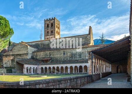 Abbaye de San Michele di Cuxa, Codalet.Pyrénées Orientales, France Banque D'Images