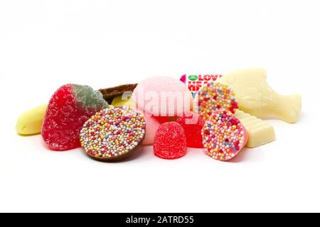 Choisir et mélanger les sucreries Banque D'Images