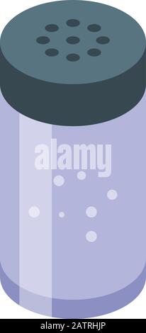 Pot de sel, l'icône de style isométrique Illustration de Vecteur