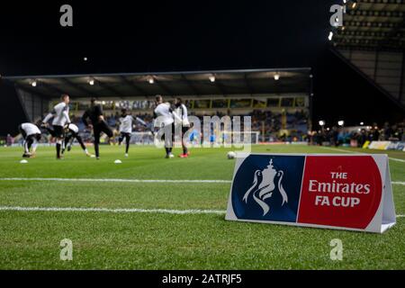 Oxford, Oxfordshire, Royaume-Uni. 4 février 2020. Newcastle United se réchauffe avant le quatrième tour de la coupe FA entre Oxford United et Newcastle United au stade de Kassam, à Oxford, le mardi 4 février 2020. (Crédit: Leila Coker | MI News) la photographie ne peut être utilisée qu'à des fins de rédaction de journaux et/ou de magazines, licence requise à des fins commerciales crédit: Mi News & Sport /Alay Live News Banque D'Images