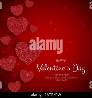 Valentines Day Vente, Discont Carte. Vector Illustration Illustration de Vecteur