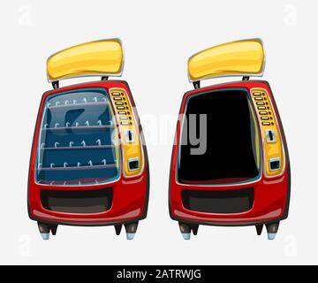distributeurs automatiques rétro blancs Illustration de Vecteur