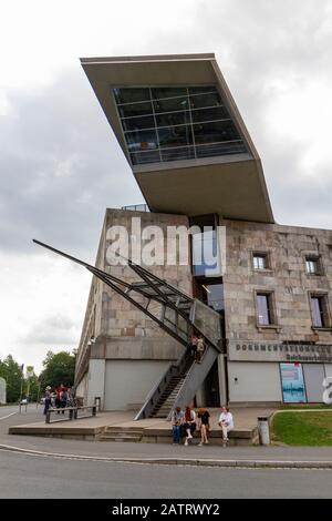 Entrée Au Centre De Documentation Parc Des Rassemblement Du Parti Nazi, Nuremberg, Allemagne. Banque D'Images