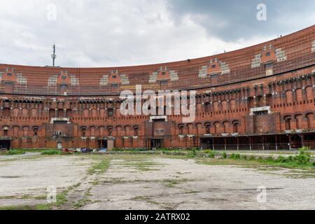 Vue interne du Kongresshalle (salle des congrès), qui fait partie des lieux de rassemblement nazis à Nuremberg, en Allemagne. Banque D'Images