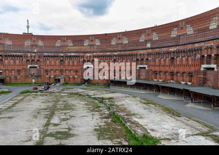 Vue interne du Kongresshalle (salle des congrès), qui fait partie des lieux de rassemblement nazis à Nuremberg, en Allemagne. Banque D'Images