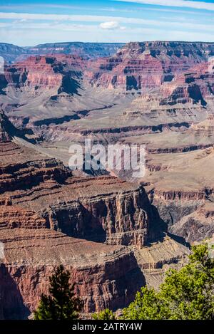 Vue sur le Grand Canyon depuis Hermit Trailhead ; Arizona, États-Unis d'Amérique Banque D'Images