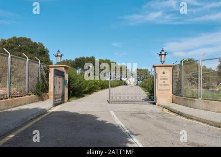 Palma, Iles Baléares / Espagne-02-03-2020: Construction du fort qui protège le port de Palma de Majorque, château, musée militaire, dans la baie, Banque D'Images