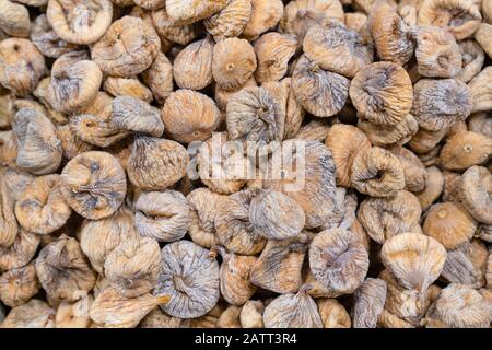 Figues séchées, kuru incir comme texture de fond Banque D'Images