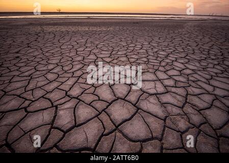 Ce sol était recouvert d'un lac. Epecuen, Argentine Banque D'Images