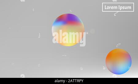 Illustration colorée élémentaire. Texture d'arrière-plan, moderne. Un espace fantastique. Blanc neutre. De nouveaux fonds cosmos de qualité. Goo coloré Illustration de Vecteur