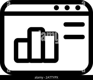 Vecteur d'icône de graphique Internet. Illustration du symbole de contour isolé Illustration de Vecteur