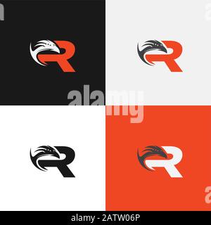 Monogramme lettre R logotype.abstrait lettre R logo design éléments de modèle. Lettre abstraite R.Business lettre d'entreprise R logo design vectoriel. Illustration de Vecteur