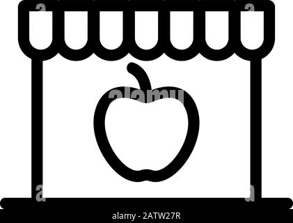 Enregistrer le vecteur d'icône d'aliments de santé. Illustration du symbole de contour isolé Illustration de Vecteur