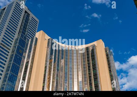 Melbourne, Australie - 6 avril 2017 : hôtel Hyatt situé dans le quartier des affaires de Melbourne, en Australie Banque D'Images