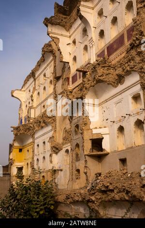 N10516 Inde, Rajasthan, Shekhawati, Ramgarh, terrain vacant où de vieux haveli a été démoli Banque D'Images