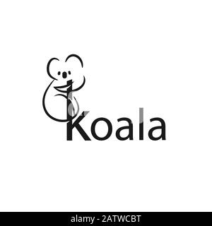 MODÈLE DE SYMBOLE DU LOGO KOALA Illustration de Vecteur