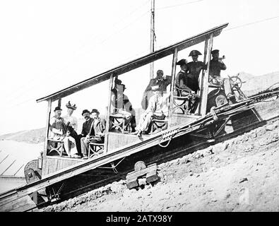 Funiculaire Du Mont Vésuve, Italie, Époque Victorienne Banque D'Images