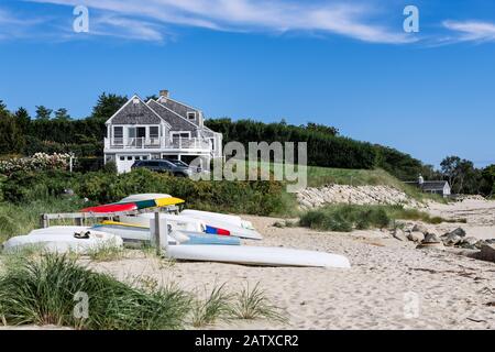 Charmante maison de plage de style Cape Cod, Chatham, Cap[e Cod, Massachusetts, États-Unis. Banque D'Images