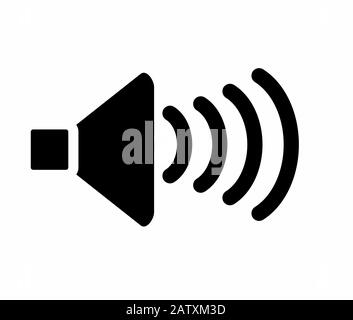 panneau audio ou haut-parleur pour applications, site web, logo design plat en noir et blanc vectoriel isolé Illustration de Vecteur