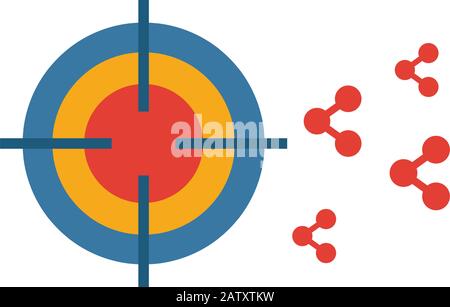 L'icône de ciblage publicitaire. Élément simple de smm collection d'icônes. Annonce de la création d'interface utilisateur, l'icône de ciblage ux, apps, logiciels et des infographies Illustration de Vecteur