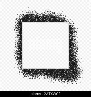 Cadre peint en spray au pochoir Grunge Illustration de Vecteur