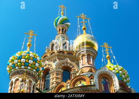 Église du Sauveur sur le sang Renversé (cathédrale de la Résurrection du Christ) à Saint-Pétersbourg, Russie Banque D'Images