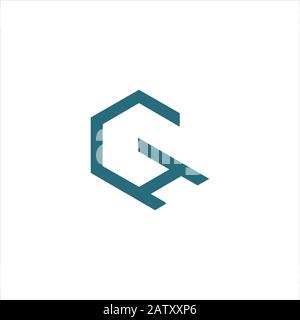 Modèles de vecteur de logo gh ou hg de la lettre initiale Illustration de Vecteur