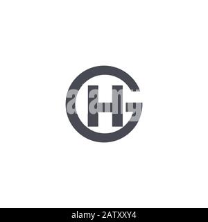 Modèles de vecteur de logo gh ou hg de la lettre initiale Illustration de Vecteur