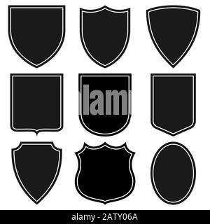 Jeu de bras de couche vectoriels Shields Illustration de Vecteur