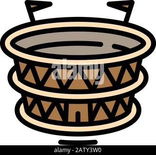 Icône de l'arène de baseball ronde. Contour rond baseball icône vecteur d'arène pour la conception de Web isolé sur fond blanc Illustration de Vecteur