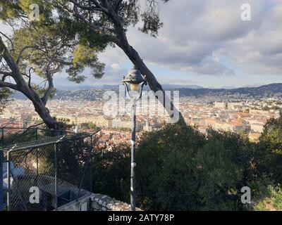 Vue de la Colline du Château à Nice - France Banque D'Images