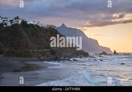 Plage d'almaciga à côté de la plage de Benijo. Tenerife - Îles Canaries Banque D'Images