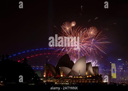 Feux D'Artifice De La Saint-Sylvestre, Sydney, Australie 31 Décembre 2019 Banque D'Images