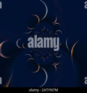 Planètes fractales. Numérique moderne abstrait Banque D'Images