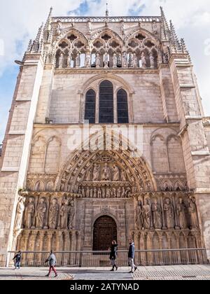 Portada de los Apóstoles de la Catedral de Santa María. Burgos. Castille León. España Banque D'Images