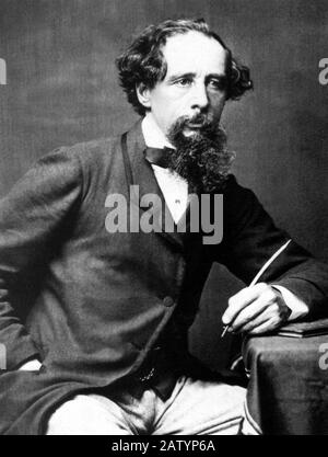 L'écrivain anglais CHARLES DICKENS ( Portsmouth 1812 - Gad's Hill , Kent 1870 ) , auteur de ' Oliver Twist ' ( 1837 ) , ' David Copperfield ' ( 1850 Banque D'Images