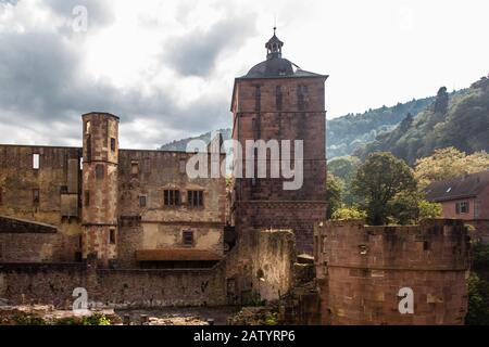 Ancien Château D'Heidelberg En Allemagne Banque D'Images