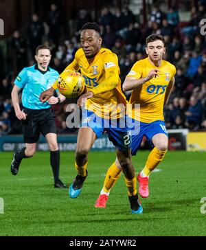 Ladbrokes Scottish Premiership - Coeur De Midlothian / Kilmarnock. Tynecastle Park, Édimbourg, Midlothian, Royaume-Uni. 05 février 2020. Pic montre: Kilmarnock avant, Nicke Kabamba, pendant la seconde moitié comme Hearts joue l'hôte de Kilmarnock dans le Ladbrokes Scottish Premierhip, Tynecastle Park, Édimbourg. Crédit : Ian Jacobs/Alay Live News Banque D'Images