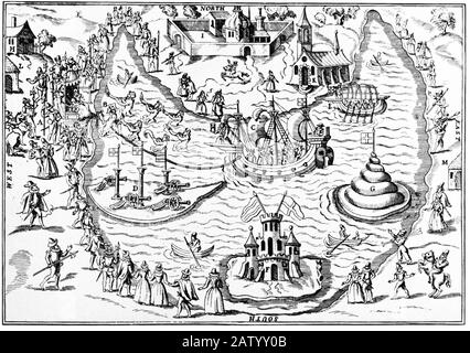 1591 , GRANDE-BRETAGNE : le divertissement d'ELIZABETH I ( 1533 - 1603 ) , reine d'Angleterre de 1558 à 1603 , fille du roi Henri VIII et d'Anne Banque D'Images