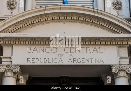 Bâtiment de la Banque centrale d'Argentine à Buenos Aires. Banque D'Images