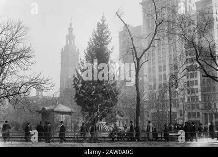 Arbre De Noël - Madison Square New York City Ca. 1910-1915 Banque D'Images