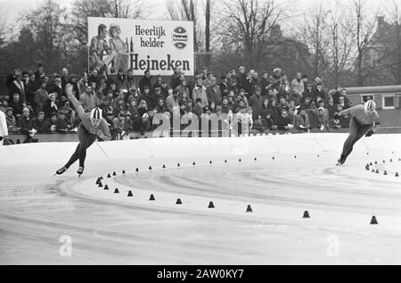 Championnats De Patinage Néerlandais Mesdames Et Messieurs, Amsterdam; Aperçu Date : 10 Janvier 1971 Lieu : Amsterdam, Noord-Holland Mots Clés : Patinage, Sport Banque D'Images