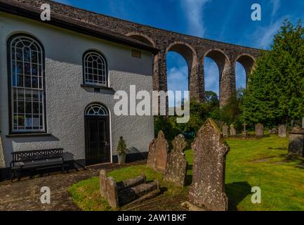 Cynghordy Viaduc & Chapel, Carmarthenshire, Pays De Galles Banque D'Images