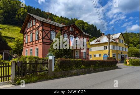 Village de Bohême du Nord de Krystofofo Udoli Banque D'Images