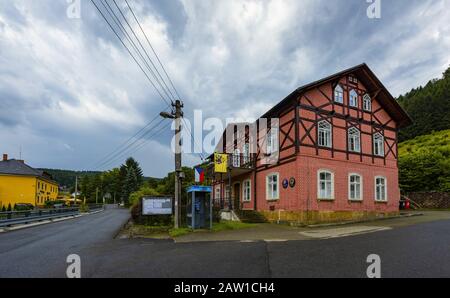 Village de Bohême du Nord de Krystofofo Udoli Banque D'Images