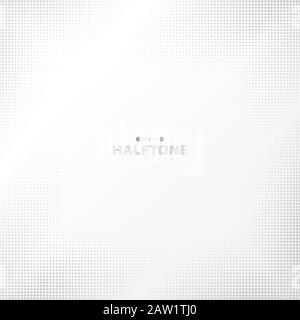 Motif à pois de technologie abstraite pour cadre gris dégradé et blanc. Décorez pour l'annonce, l'affiche, la couverture, les œuvres d'art, le titre, l'impression. Illustration vectorielle Illustration de Vecteur