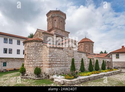 Église au monastère de St Naum, orthodoxe macédonienne, au lac Ohrid, au sud d'Ohrid, en Macédoine du Nord Banque D'Images